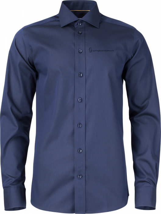 Harvest and Frost - Springboard Mens Shirt - Slim (Embroidered) - Marin