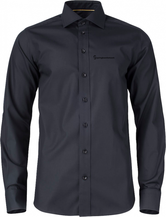 Harvest and Frost - Springboard Mens Shirt - Slim (Embroidered) - Noir