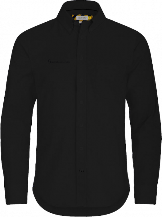 Harvest and Frost - Springboard Shirt Slim Fit Men (Embroidered) - Noir